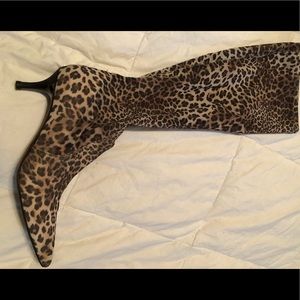 Knee high mesh boots